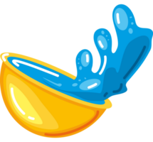 chapoteo agua en cuenco icono aislado png