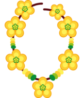 flower necklace icon isolated design png