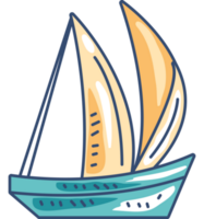 sailboat nautical icon isolated design png