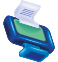 computadora contabilidad 3d icono aislado png