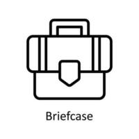 Briefcase Vector  outline Icon Design illustration. Seo and web Symbol on White background EPS 10 File