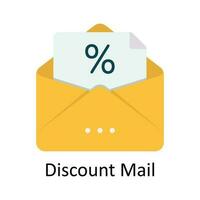 Discount Mail Vector  Flat Icon Design illustration. Ecommerce and shopping Symbol on White background EPS 10 File