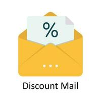 Discount Mail Vector  Flat Icon Design illustration. Ecommerce and shopping Symbol on White background EPS 10 File