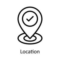 Location Vector  outline Icon Design illustration. User interface Symbol on White background EPS 10 File