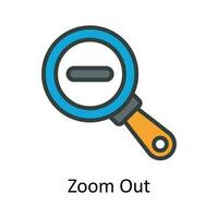 Zoom Out Vector Fill outline Icon Design illustration. User interface Symbol on White background EPS 10 File