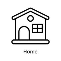 hogar vector contorno icono diseño ilustración. usuario interfaz símbolo en blanco antecedentes eps 10 archivo