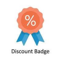 Discount Badge Vector  Flat Icon Design illustration. Ecommerce and shopping Symbol on White background EPS 10 File