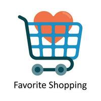 Favorite Shopping Vector  Flat Icon Design illustration. Ecommerce and shopping Symbol on White background EPS 10 File