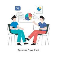 Business Consultant  flat style design vector illustration. stock illustration