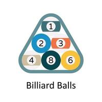 Billiard Balls Vector  Flat Icon Design illustration. Sports and games  Symbol on White background EPS 10 File