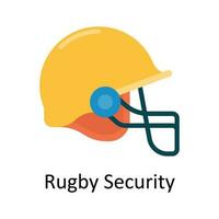 Rugby Security Vector  Flat Icon Design illustration. Sports and games  Symbol on White background EPS 10 File