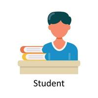 Student Vector  Flat Icon Design illustration. Education and learning Symbol on White background EPS 10 File