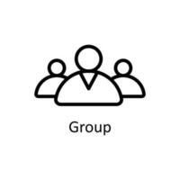 Group  Vector  outline Icon Design illustration. User interface Symbol on White background EPS 10 File