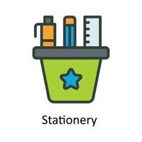 Stationery Vector Fill outline Icon Design illustration. User interface Symbol on White background EPS 10 File