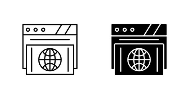 icono de vector de navegador