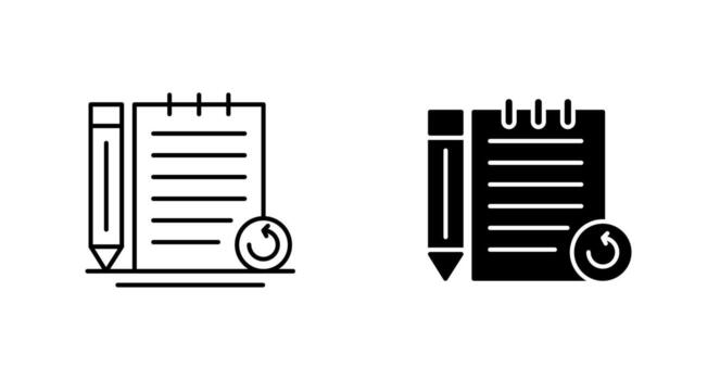 Rechecked Notes Vector Icon