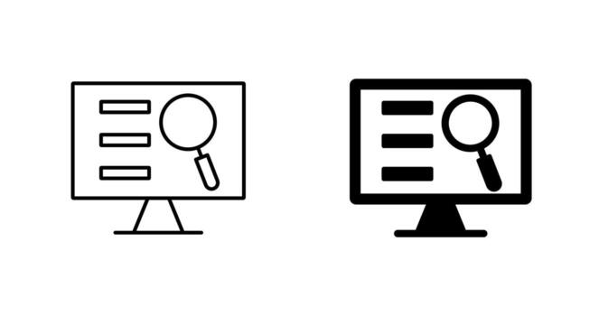 Monitor Screen Vector Icon