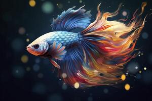 Beauty fantasy fighting fish art , photo