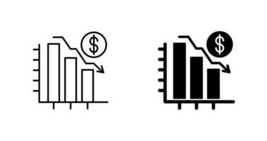 Chart Down Vector Icon