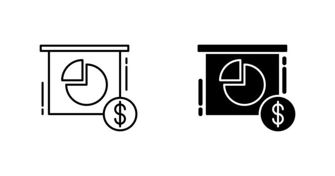 icono de vector de gráfico circular