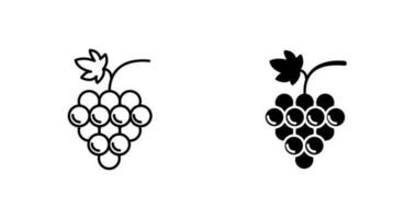 icono de vector de uvas