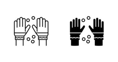 icono de vector de guantes de invierno