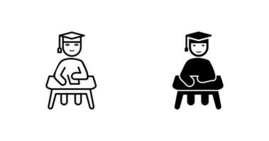 Unique Studying on Desk Vector Icon