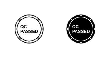 Unique QC Passed Vector Icon