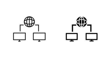 icono de vector de conectividad a internet único