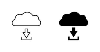Unique Download from Cloud Vector Icon