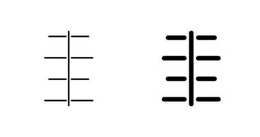 icono de vector de alineación de centro único