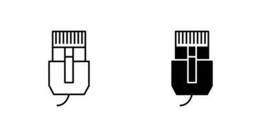 icono de vector de cable de internet único