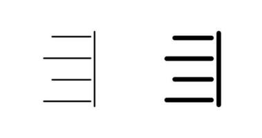 icono de vector de alineación derecha único