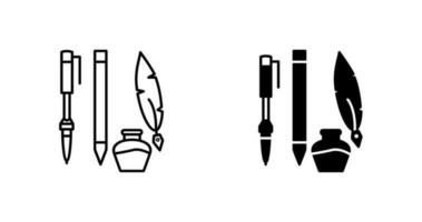 Unique Writing Equipment Vector Icon