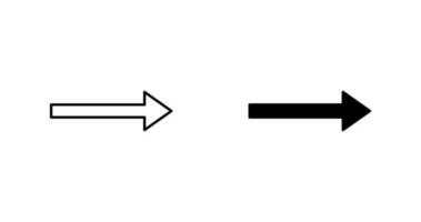 icono de vector de flecha derecha único