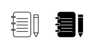 icono de vector de bloc de notas único