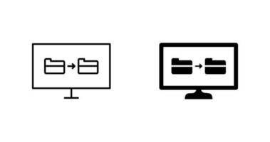 icono de vector de uso compartido de archivos único