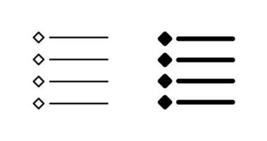 icono de vector de lista con viñetas único