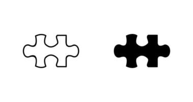 Unique Puzzle Piece Vector Icon