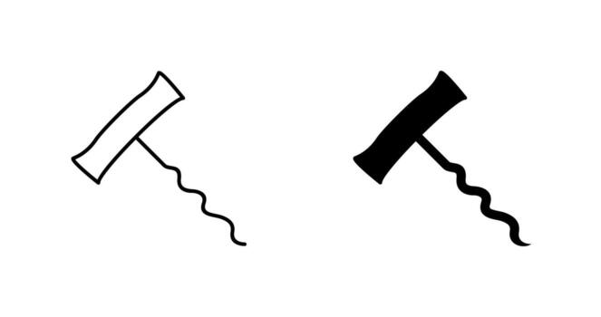 icono de vector de sacacorchos único