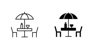 Unique Cafe Table Vector Icon
