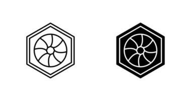 Unique Hexagonal Diaphram Vector Icon