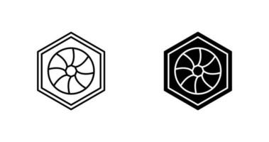 Unique Hexagonal Diaphram Vector Icon