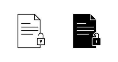 desbloquear documentos vector icono