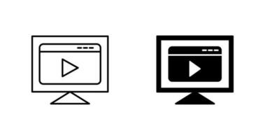 icono de vector de transmisión de video