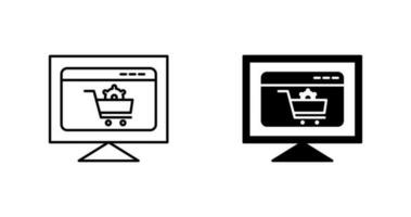 icono de vector de configuración de comercio electrónico