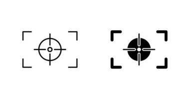 Unique Focus Horizontal Vector Icon