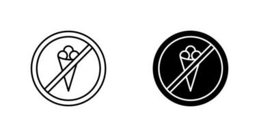 No Icecream Vector Icon