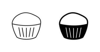 icono de vector de muffin de chocolate