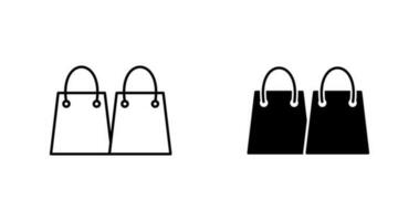 Unique Shopping Bags Vector Icon